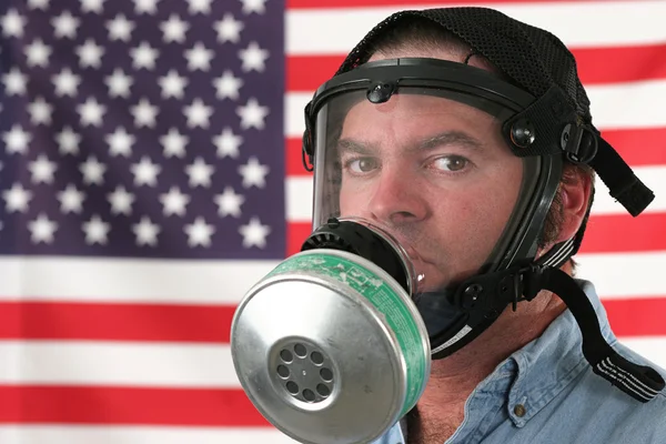 Americká plynová maska horizontální — Stock fotografie