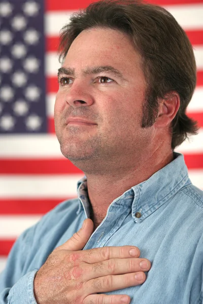 Amerikai férfi hazafias — Stock Fotó