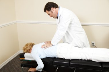 Chiropractor with Copyspace clipart