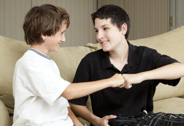 Brothers Fist Bump clipart