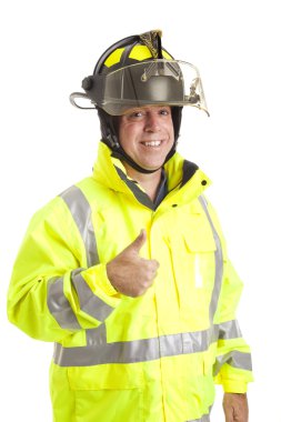 Friendly Fireman - Thumbsup clipart