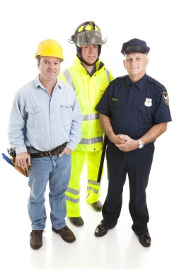 Group of Blue Collar Workers clipart