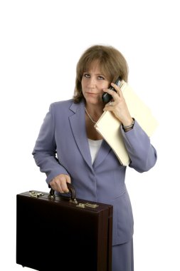 Business Woman - Overworked clipart