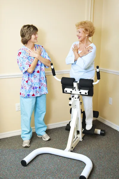 Physical Therapist with Chiropractic Patient — Stock Photo, Image