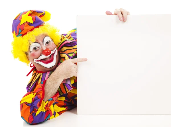 Points joyeux de clown à signe — Photo