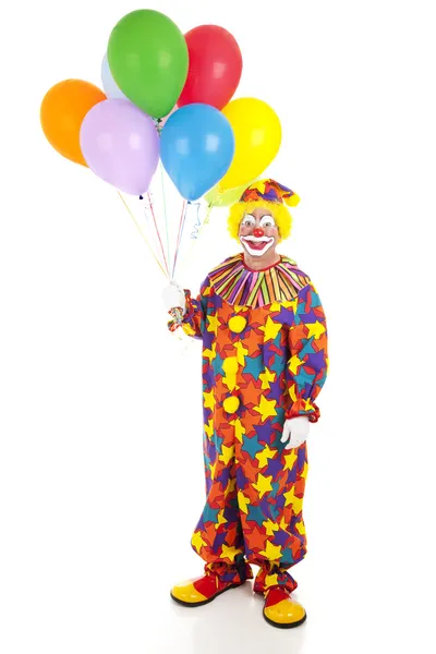Klasický klaun s balónky — Stock fotografie