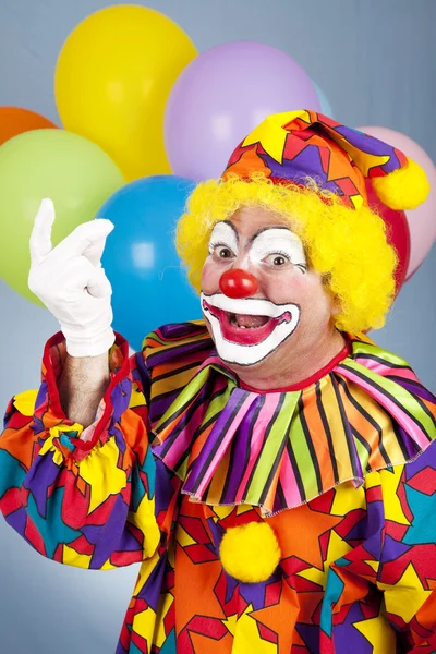 Clown schnippt mit den Fingern — Stockfoto