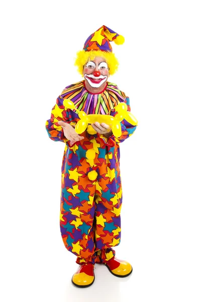 Clown mit Luftballon Tier fb — Stockfoto
