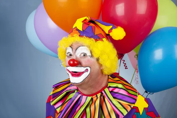 Grappige verjaardag clown — Stockfoto
