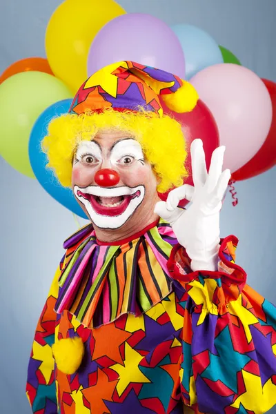 Fröhlicher Clown - okay — Stockfoto