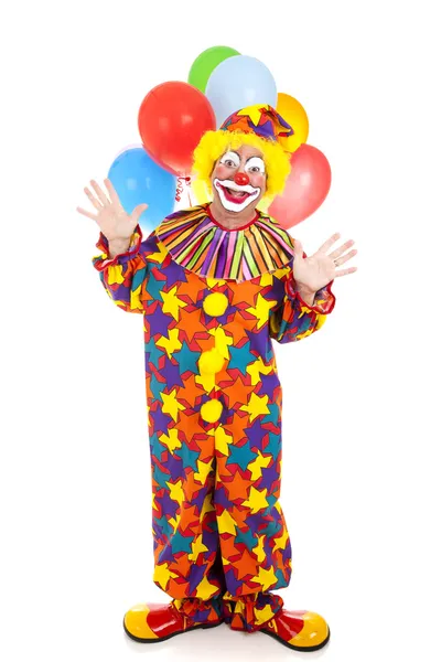 Изолированный клоун — стоковое фото