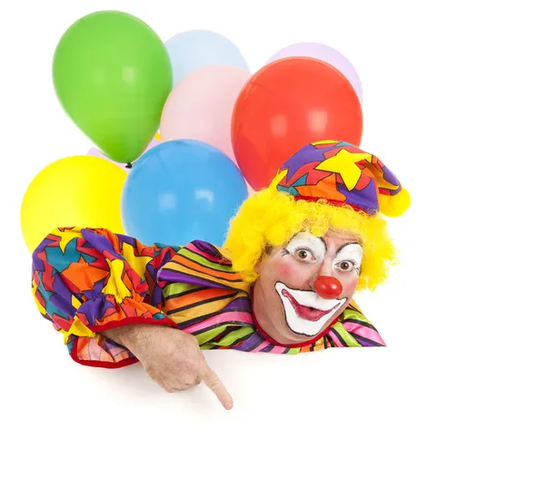 Zeigendes Clown-Gestaltungselement — Stockfoto