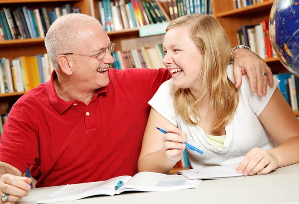 Study Time - Father and Daughter — Stock Photo, Image