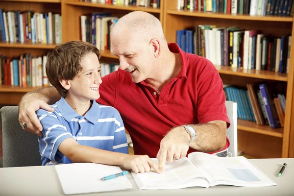 Homework Help from Dad — Stock Photo, Image