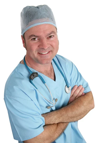 Привлекательный улыбающийся доктор — стоковое фото