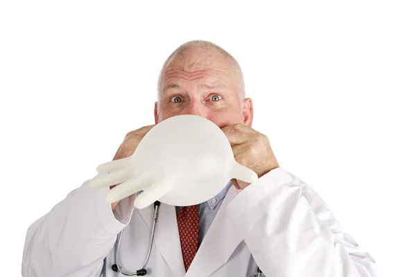 Głupie lekarz na białym tle — Zdjęcie stockowe