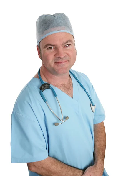 Pålitlig läkare i scrubs — Stockfoto
