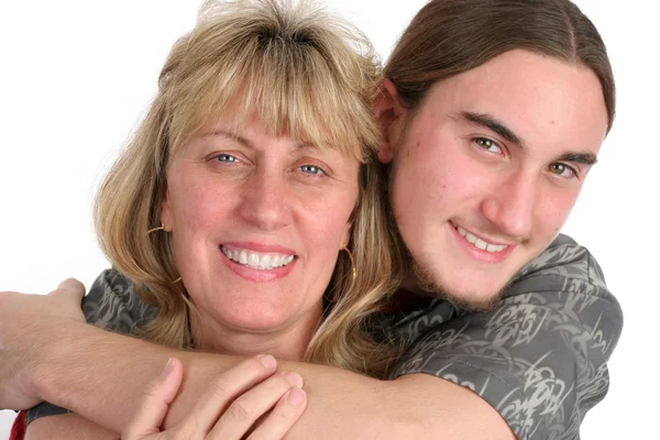 Moeder & zoon genegenheid — Stockfoto