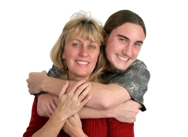 Adolescente menino & sua mãe — Fotografia de Stock
