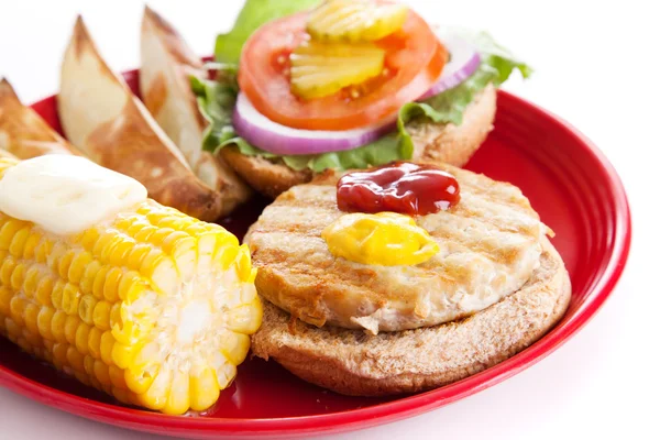 Deliciosa hamburguesa de pavo saludable —  Fotos de Stock