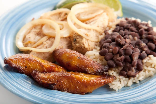 Smażone słodki plantanów - kubańskie jedzenie — Zdjęcie stockowe