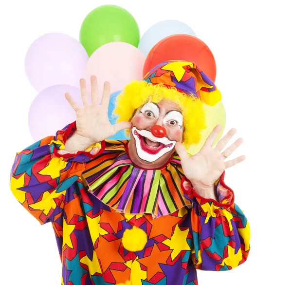 Grappige verjaardag clown Rechtenvrije Stockfoto's