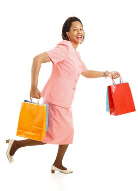 Shopping - Running for Sales clipart