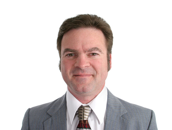 Привлекательный 40 YO Бизнесмен Headshot
