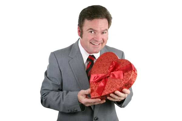 Valentine Guy with Candy — Stock Photo, Image