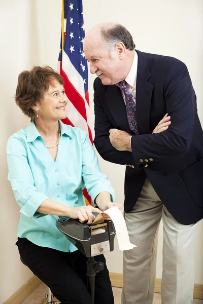 Rechtsanwalt und Stenograph — Stockfoto