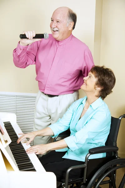 Couple chanteur - Handicapés — Photo