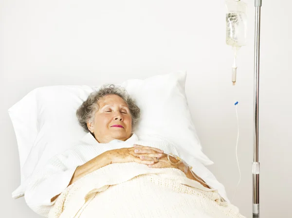 Senior Woman in Hospital — Stock Photo, Image