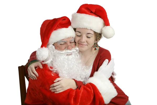 Un abbraccio per Babbo Natale — Foto Stock