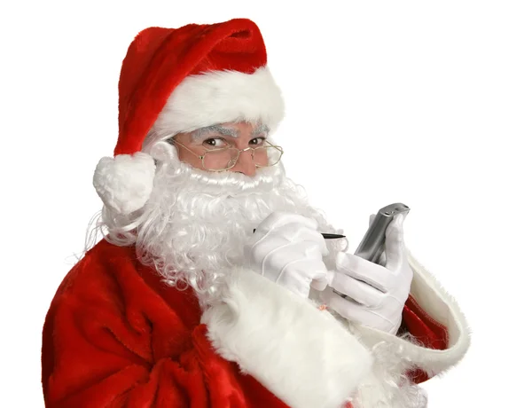 Хороший список Санта Клауса на КПК — стокове фото
