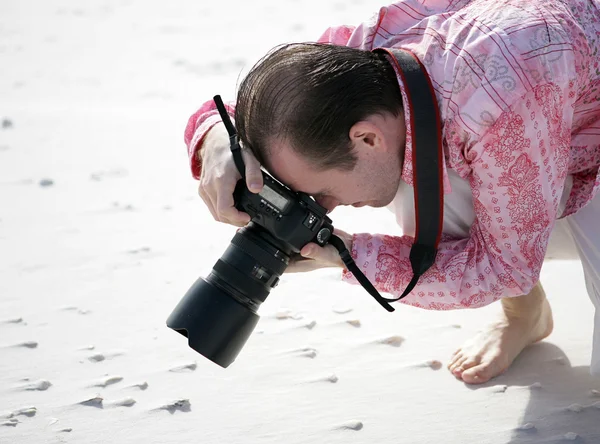 Photographer Shoots Macro — Stock Photo, Image