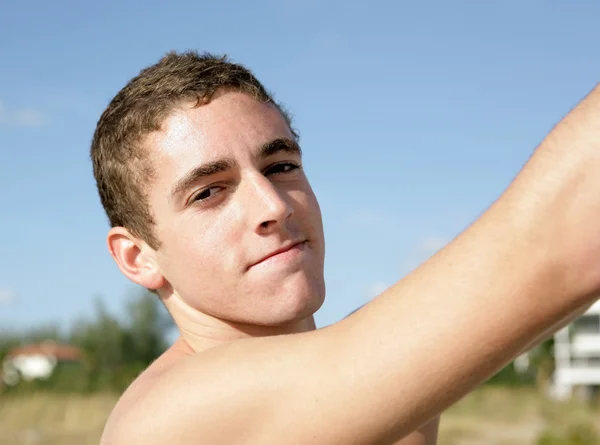 Portrait of Tanned Young Man — Stock Photo, Image
