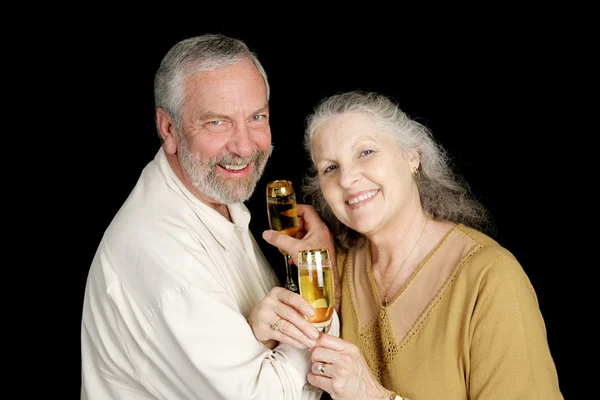 Brinde de champanhe íntimo — Fotografia de Stock