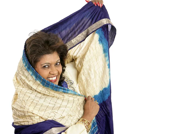 印度美女-围巾 — 图库照片