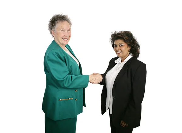 Жіноча бізнес команда - рукостискання — стокове фото
