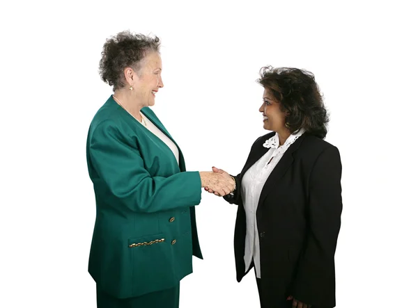Zespół kobiet biznesu uścisnąć dłoń — Zdjęcie stockowe