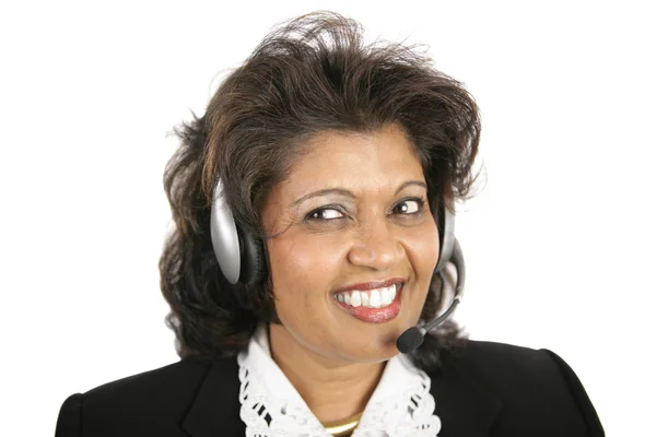 Indische Frau - Headset — Stockfoto