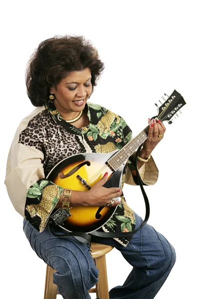 Hraje mandolínu — Stock fotografie