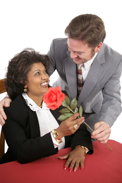Rose For His Date — Stock Photo, Image