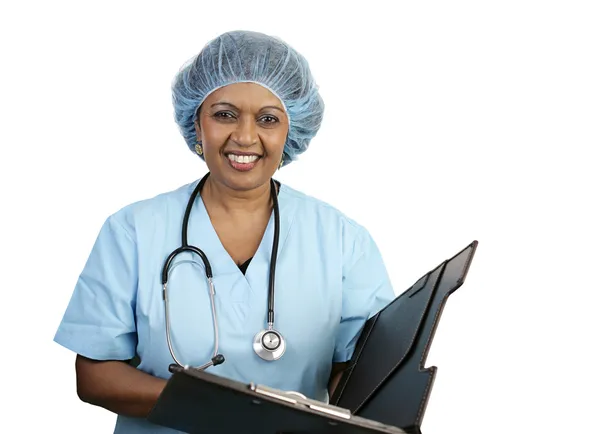 Enfermeira cirúrgica - Sorrindo — Fotografia de Stock