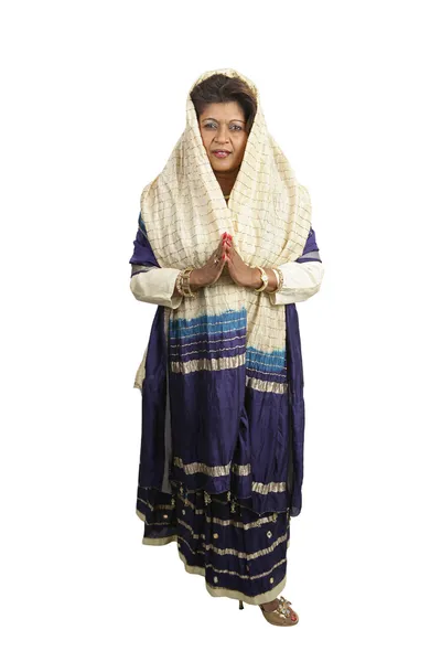 传统印度服装全身 — 图库照片