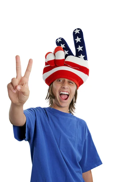 Patriotic Teen - Goofy — Stock Photo, Image