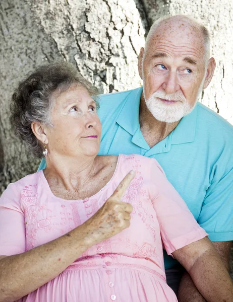 Äldre par - gräl — Stockfoto
