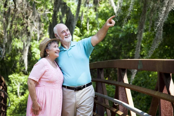 Seniorenpaar besichtigt — Stockfoto