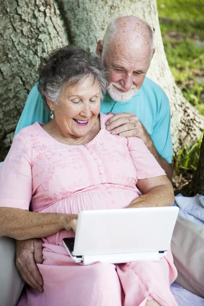 Seniors On 3G Network — Stock Photo, Image