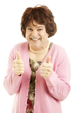 Cross Dresser - Two Thumbs Up clipart
